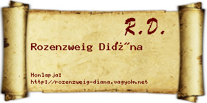 Rozenzweig Diána névjegykártya